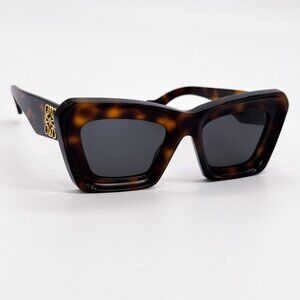 NEW LW40145I 52A, LOEWE HAVANA BWOWN CAT EYE WOMEN SUNGLASSES LOEWE